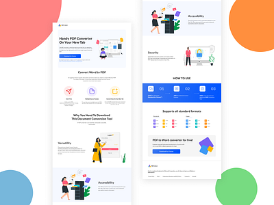 PDF converter - landing page (web) color pallets 😉 design figma design pdf pdf converter pdfmaker ui web web page website