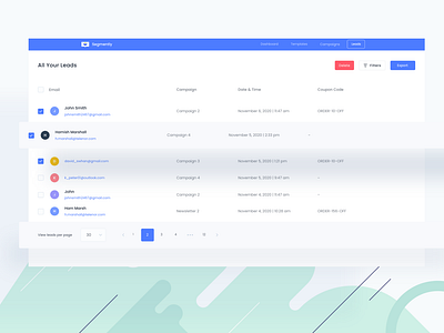 Leads Table - Shopify App by Razy Hassan on Dribbble