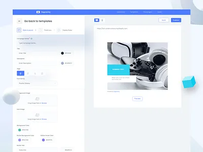 Popup Builder - Shopify App app builder clean design editor interface maker online popup shopify store template ui ui design ux