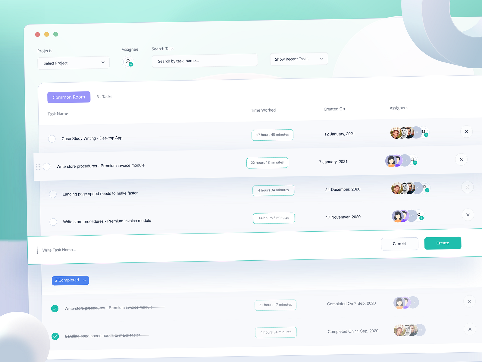 Task Page by Razy Hassan on Dribbble