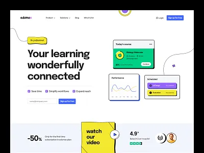 Edumex e-Learning Header course education education landingpage elearning elearning website header header design header ui landing page online course online education product design ui design uiux design uiux designer web webdesign website design