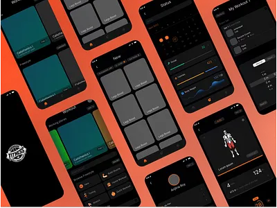 New Fitness Mobile App Ui app branding design illustration logo typography ui vector