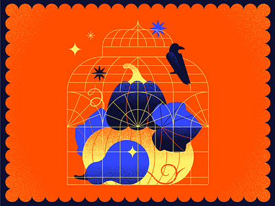 One more Halloween pic #1 autumn crow greenhouse halloween illustration illustrator pattern pumpkin vaiva jalo vector