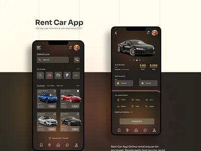Rent Car App UI Design app design application design car car app iphone mobile app mobile app design mobile ui design rent a car rental app ui user interface