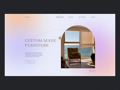 Furniture landing page 🪑 2021 design aesthetic business website clean design custom made furniture elegant fashion flat furniture gradient graphic design grid landing landing page minimalist minimorphism retro ui ux web design