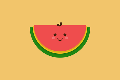 Suika Logo branding cute design kawaii logo suika watermelon