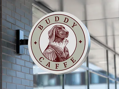 Buddy Caffe Logo brand branding clean design graphic design illustration logo product design typography vector