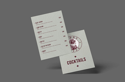 Buddy Caffe - Cocktails Menu brand branding caffe clean cocktail menu cocktails design layout logo menu menu layout product design typography