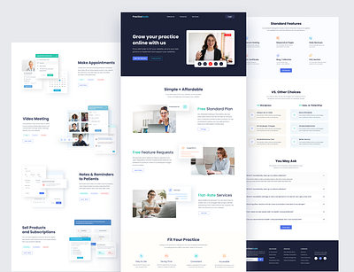 PracticeScale Website Design agency agency landing page appointment best landing page design design designui ux design doctor doctor homepage ecommerce health website homepage medical medical website patient schedule ui ui design ux design webpage website design