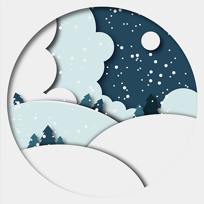 Christmas adobe art brading christmas graphic design illustration logo shadow snow tree vector