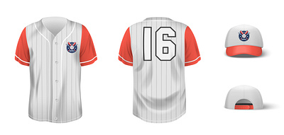 Baseball uniform set baseball illustration realistic sport uniform vector