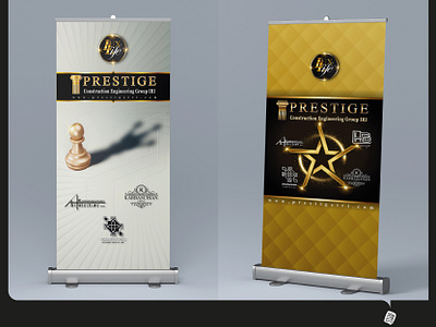 PRESTIGE Construction Group Poster Design book cover branding calligraphy creative design graphic design illustration logo poster stand vector