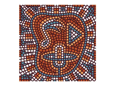 Cosmomusic with keys abstract art collage cosmo digital art imagination interior poster keys microphone mosaic mouth music note open space pieces play singing song space vector mosaic