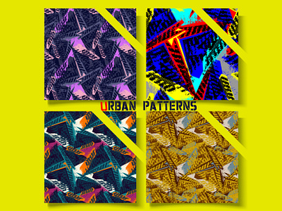 Abstract urban geometry pattern art artwork design drawing graphic design grunge illustration line poster print seamless design street style unique unusual urban yellow