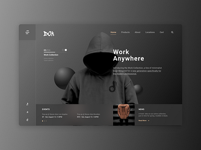 Clothing Online Store - Landing Page (Ecommerce) black and white bw clothes online store clothing store design graphic design landing page minimal minimalist online store shopping store ui ux web web design