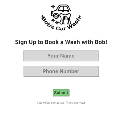 #DailyUI 001 car wash dailyui signup ui