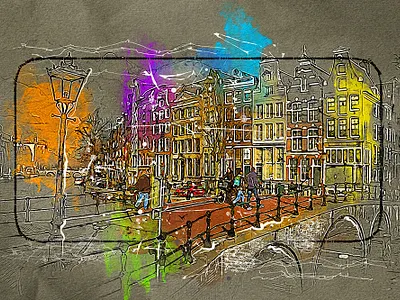 Pen Watercolor Photoshop Action abstract architecture creative design draw logo paint pen pencil photo watercolor design modern photoshop professional sketch