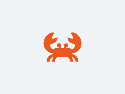 Crab Logomark animal crab food logo mascot sea