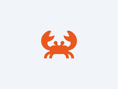 Crab Logomark animal crab food logo mascot sea