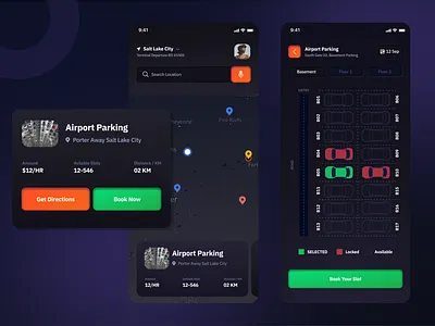 Parkover - App to Book Parking slot app car design graphic design mobile app parking ui ux
