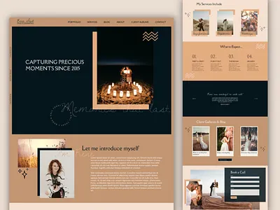 Photography Business Concept Website boho concept couples design development figma minimal photography ui ux web web design