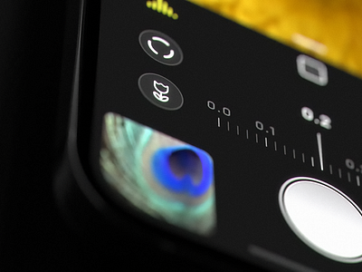 Halide 2.5 - Macro Mode on iPhone app black blue camera dark design focus icon icons illustration iphone logo manual pro ui