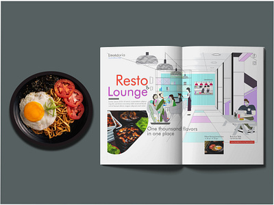 Beatstoria Resto & Lounge - Tabloid Adversting | Illustration adsversting adsversting design beverage branding carachter color designgraphic food happy illustration indonesia like marketing restolounge smile tabloid vector visualgraphics