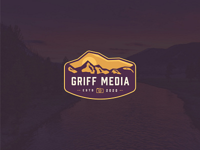 Griff Media :: Branding & Identity brand brand identity brand refresh branding custom logo emblem freelance identity illustration logos media mountains outdoors photography symbol vector