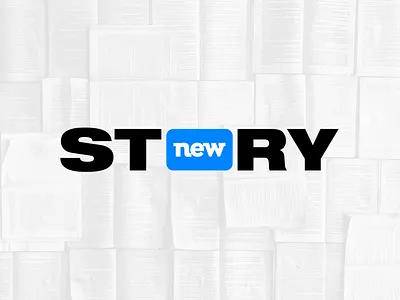 New Story Logo book branding custom design logo new reading story typography vector
