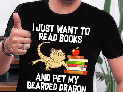 Read Books Lover Cool T-shirt 3d animation book branding design fishing t shirt graphic design illustration logo motion graphics t shirt t shirt mockup tee tee design typography ui