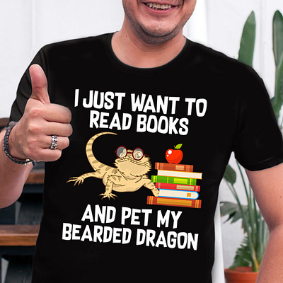 Read Books Lover Cool T-shirt 3d animation book branding design fishing t shirt graphic design illustration logo motion graphics t shirt t shirt mockup tee tee design typography ui