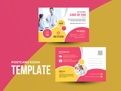 POSTCARD TEMPLATE business postcard dental direct mail eddm eddm template health care medical medical postcard postcard postcard design postcard template