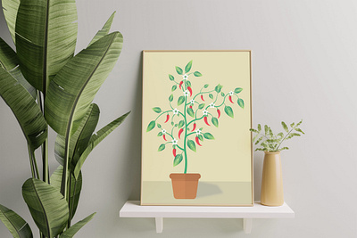 Pepper, tree | illustration | Graphic Design artist creative designer freelancer graphic design graphic designer graphics illustration illustrator logo minimal modern photoshop professional top designs trendy typography unique wall art wall paint