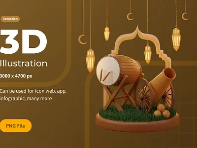 Ramadan 3d Illustration 3d 3d animation 3d art 3d illustration animation app branding concept design graphic design illustration logo motion graphics muslim page ramadan ui web web design website