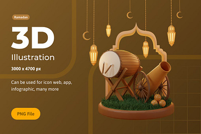 Ramadan 3d Illustration 3d 3d animation 3d art 3d illustration animation app branding concept design graphic design illustration logo motion graphics muslim page ramadan ui web web design website