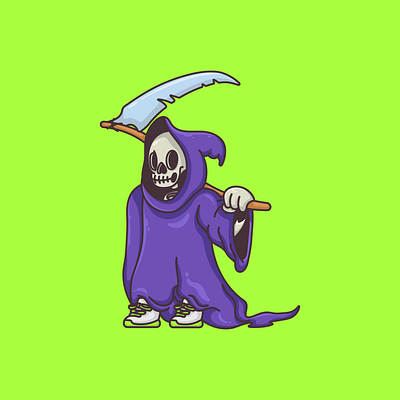 Grim Reaper character design design graphic design grim reaper grim reaper logo illustration logo logo design vector