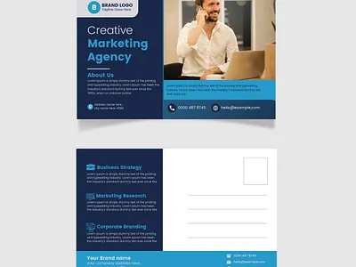 Postcard design 3d animation branding business postcard design graphic design logo motion graphics ui university postcard