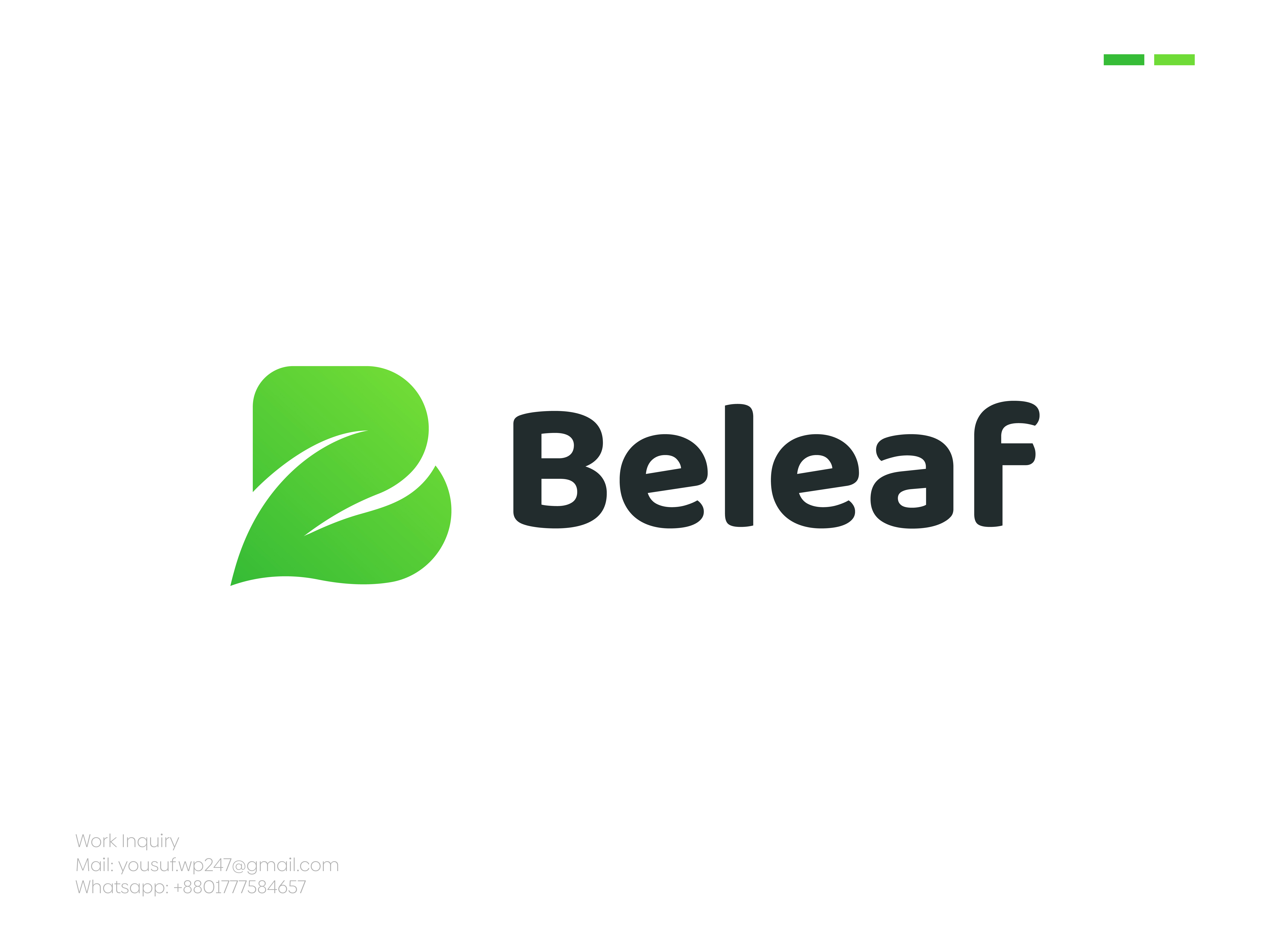 Beleaf Logo Design | Creative B+Leaf Logo Exploration By Sumon Yousuf ...