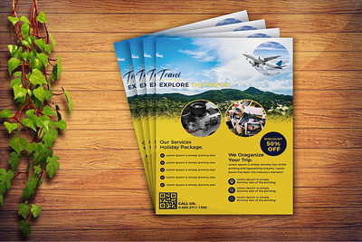 Travel flyer design traveling