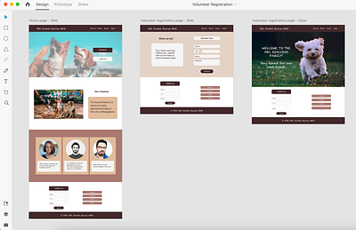 Snapshots of a website adobe design ui ux