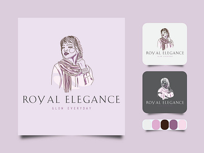 Royal Elegance Line art logo Minimal Design. art badge business design emblem hipster icon illustration label logotype outline vector