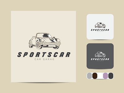 Sports Car Line art logo Minimal Design. art badge business design emblem hipster icon illustration label logotype outline vector