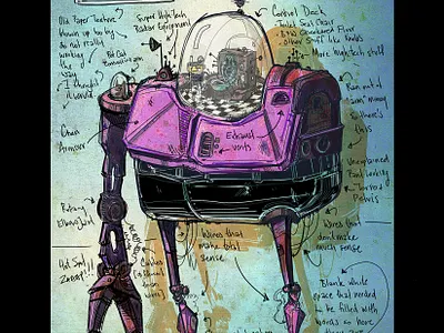 Stoopid Robits - Flower Picker character digital painting illustration photoshop robot