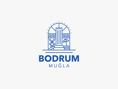 Bodrum Logo art bodrum bodrum belediyesi bodrum belediyesi logo branding design emblem graphic graphic design icon illustration landmarks line lineart logo mandarin mugla sun turkey yasin demirkale