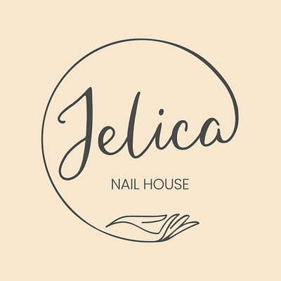 Jelica Nail House LOGO branding design graphic design illustration logo logo design