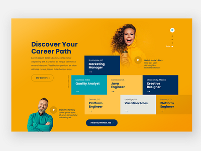 Travel website Careers Homepage 2 branding careers design interactive travel ui user experience design ux web design