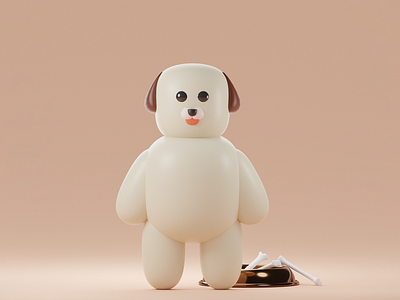 Pupper 3d art behance blender branding character dailyui design dribbbler graphic illustration nft
