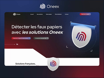 Oneex - Site vitrine animation branding design graphic design ui ux valoare valoare.fr webdesign website