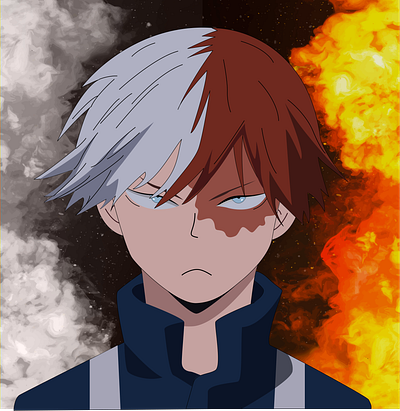 Todoroki Shoto anime design figma illustration todoroki vector art