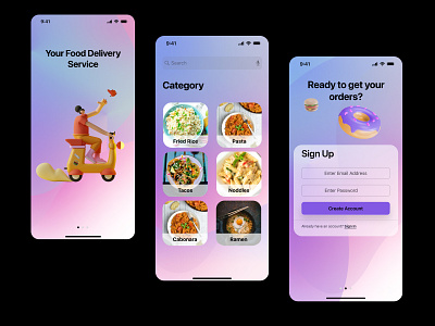 Food Delivery App :) delivery figma food ioskit restaurant ui